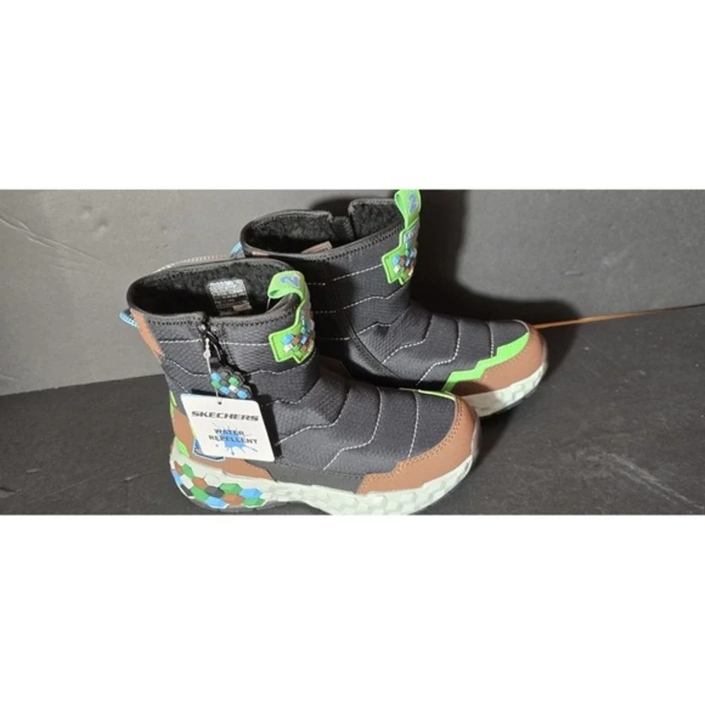 Kids Us 13, Sketchers Minecraft Water‎ Repellent, Zipper On Side